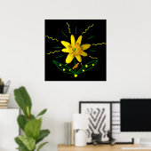 Blume und Schmetterling Poster (Heimbüro)