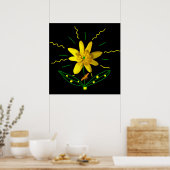 Blume und Schmetterling Poster (Küche)