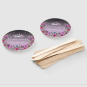 Blume und Schmetterling Quinceanera Lila Hand Fan Fächer (Non-assembled)