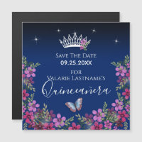 Blume und Schmetterling Quinceanera Save the Date