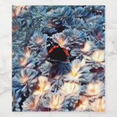 Blume und Schmetterling Weinetikett (Einzelnes Label)