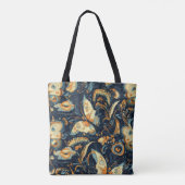 Blume und Schmetterlinge Abstraktes Muster Tasche (Rückseite)
