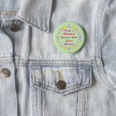 Blume und Schmetterlinge am Muttertag Button (Beispiel)