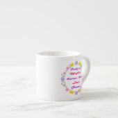 Blume und Schmetterlinge am Muttertag Espressotasse (Vorderseite Rechts)