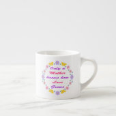 Blume und Schmetterlinge am Muttertag Espressotasse (Rechts)
