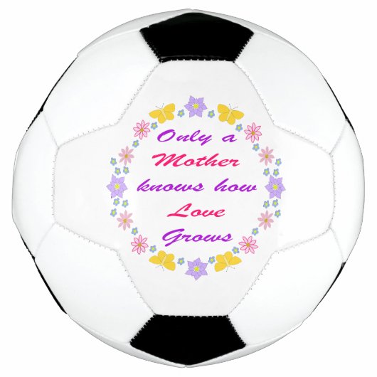 Blume und Schmetterlinge am Muttertag Fußball (Vorderseite)