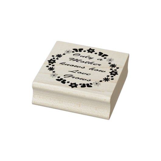 Blume und Schmetterlinge am Muttertag Gummistempel (Stempel)