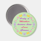 Blume und Schmetterlinge am Muttertag Magnet (Vorderseite/Rückseite)