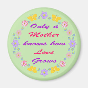 Blume und Schmetterlinge am Muttertag Magnet