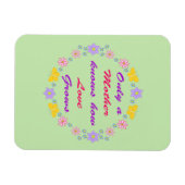 Blume und Schmetterlinge am Muttertag Magnet (Horizontal)