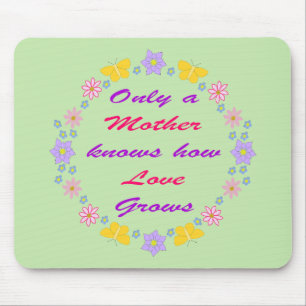 Blume und Schmetterlinge am Muttertag Mousepad
