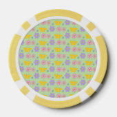 Blume und Schmetterlinge am Muttertag Pokerchips (Rückseite)