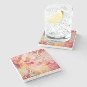 Blume und Schmetterlinge Aquarell, Untersetzer aus (Seitenansicht)