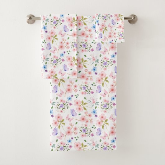 Blume und Schmetterlinge Badhandtuch Set (Insitu)