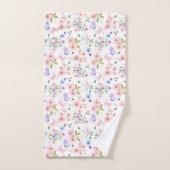 Blume und Schmetterlinge Badhandtuch Set (Handtuch)