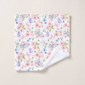 Blume und Schmetterlinge Badhandtuch Set (Waschlappen)