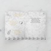 Blume und Schmetterlinge Beileid / Beileidskarte Karte (Innenseite)