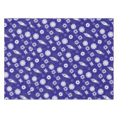 Blume und Schmetterlinge, blau-weiß Tischdecke (Vorderseite (Horizontal))