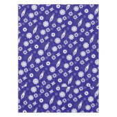 Blume und Schmetterlinge, blau-weiß Tischdecke (Vorderseite)