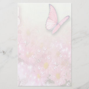 Blume und Schmetterlinge Briefpapier