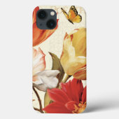 Blume und Schmetterlinge Case-Mate iPhone Hülle (Rückseite)