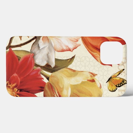 Blume und Schmetterlinge Case-Mate iPhone Hülle (Rückseite (Horizontal))