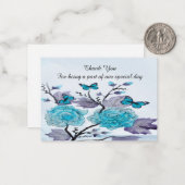 Blume und Schmetterlinge danke Ihnen Karten (Vorderseite/Rückseite Beispiel)