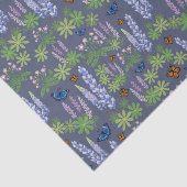 Blume und Schmetterlinge decouptenes Papierlupin Seidenpapier (Ausschnitt)