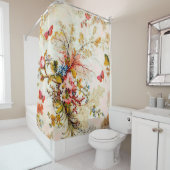Blume und Schmetterlinge Duschvorhang (Beispiel)