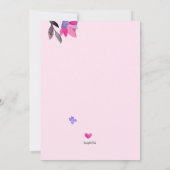 Blume und Schmetterlinge Einladung (Rückseite)