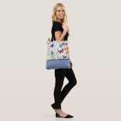 Blume und Schmetterlinge, Farbblock Tasche (Am Model)