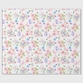 Blume und Schmetterlinge Geschenkpapier (Flach)