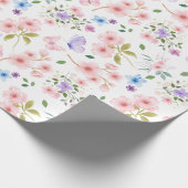 Blume und Schmetterlinge Geschenkpapier (Ecke)