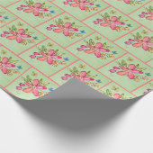 Blume und Schmetterlinge Geschenkpapier (Ecke)