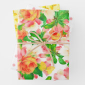 Blume und Schmetterlinge Geschenkpapier Set (Beispiel)