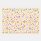 Blume und Schmetterlinge Geschenkpapier Set (Vorderseite 3)