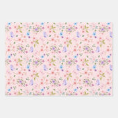 Blume und Schmetterlinge Geschenkpapier Set (Vorderseite 2)