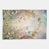 Blume und Schmetterlinge Geschirrtuch (Horizontal)