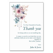 Blume und Schmetterlinge Hochzeit danke Karte (Vorderseite)