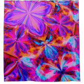 Blume und Schmetterlinge in Abstrakten Duschvorhang (Vorderseite)