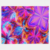 Blume und Schmetterlinge in Abstrakten Fleecedecke (Vorderseite (Horizontal))