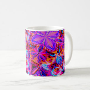 Blume und Schmetterlinge in Abstrakten Kaffeetasse