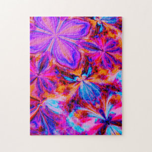 Blume und Schmetterlinge in Abstrakten Puzzle
