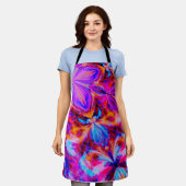 Blume und Schmetterlinge in abstrakten Schürze (Getragen)