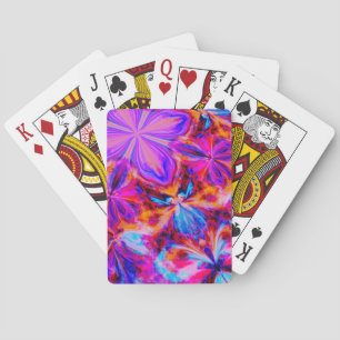 Blume und Schmetterlinge in Abstrakten Spielkarten