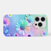 Blume und Schmetterlinge iPhone Hülle (Rückseite (Horizontal))