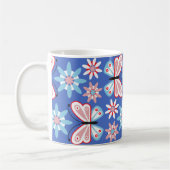 Blume und Schmetterlinge Kaffeetasse (Links)