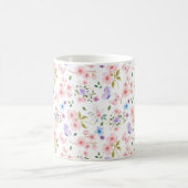 Blume und Schmetterlinge Kaffeetasse (Mittel)
