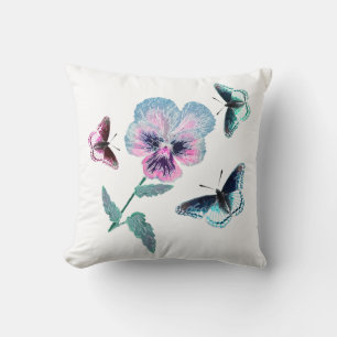 Blume und Schmetterlinge. Kissen