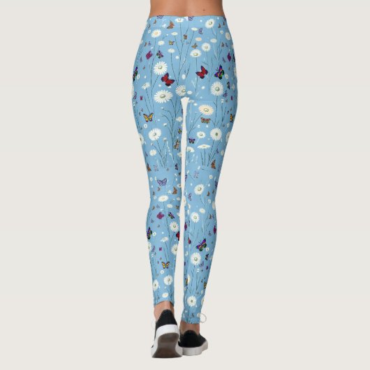 Blume und Schmetterlinge Leggings (Rückseite)